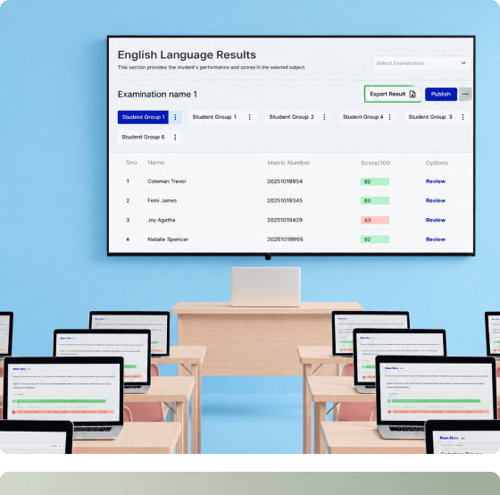Digital assessment platform for secondary schools